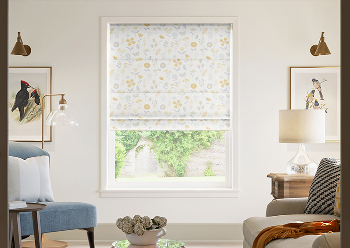 Floral Whimsy, Sunrise - Twist&Fit Roman Blind - Image 3